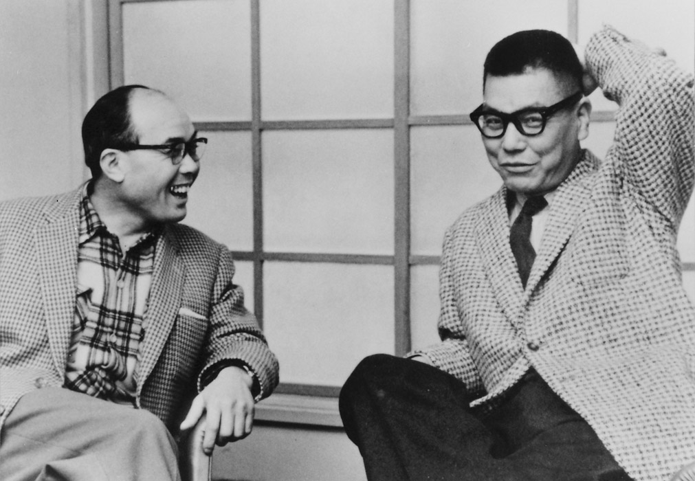 Honda co-founders Soichiro Honda (left) and Takeo Fujisawa (right) 