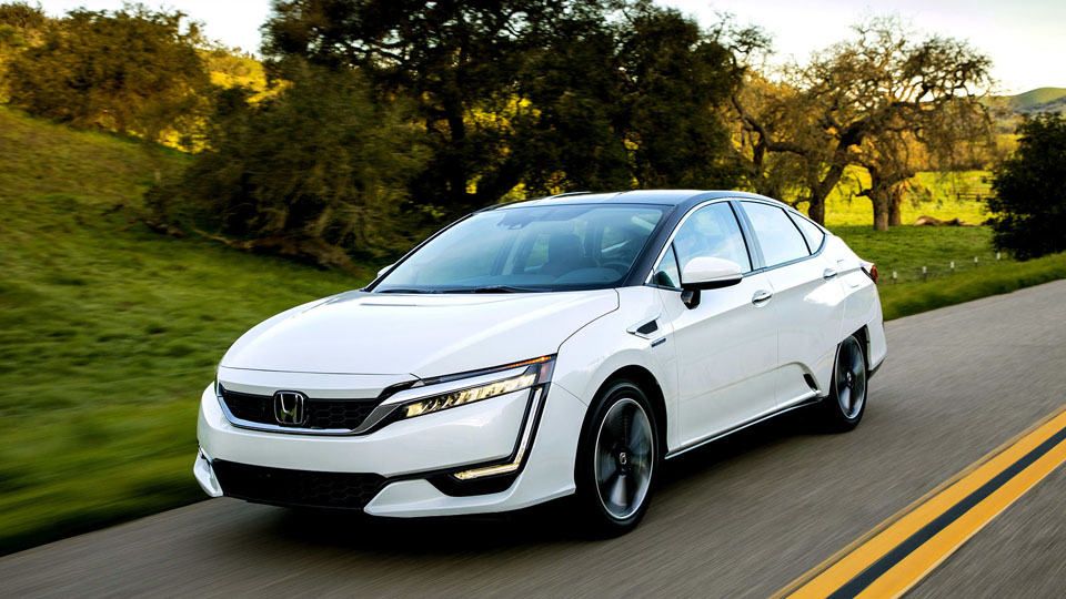 Honda Clarity Fuel Cell, a hydrogen-powered car.